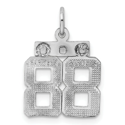 Sterlingsilber Rhodiniert Diamantiert #88 Charm