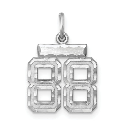 Sterlingsilber Rhodiniert Diamantiert #88 Charm