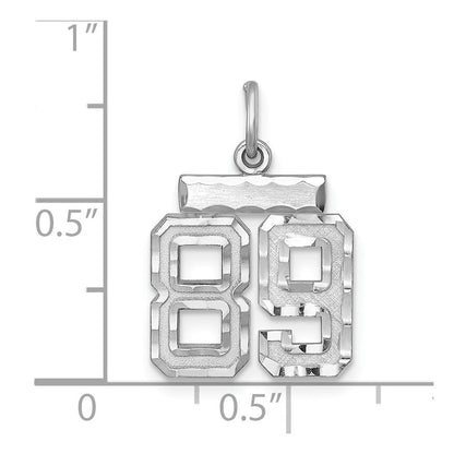 Sterlingsilber Rhodiniert Diamantiert #89 Charm
