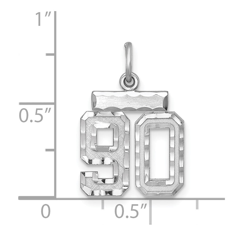 Sterlingsilber Rhodiniert Diamantiert #90 Charm