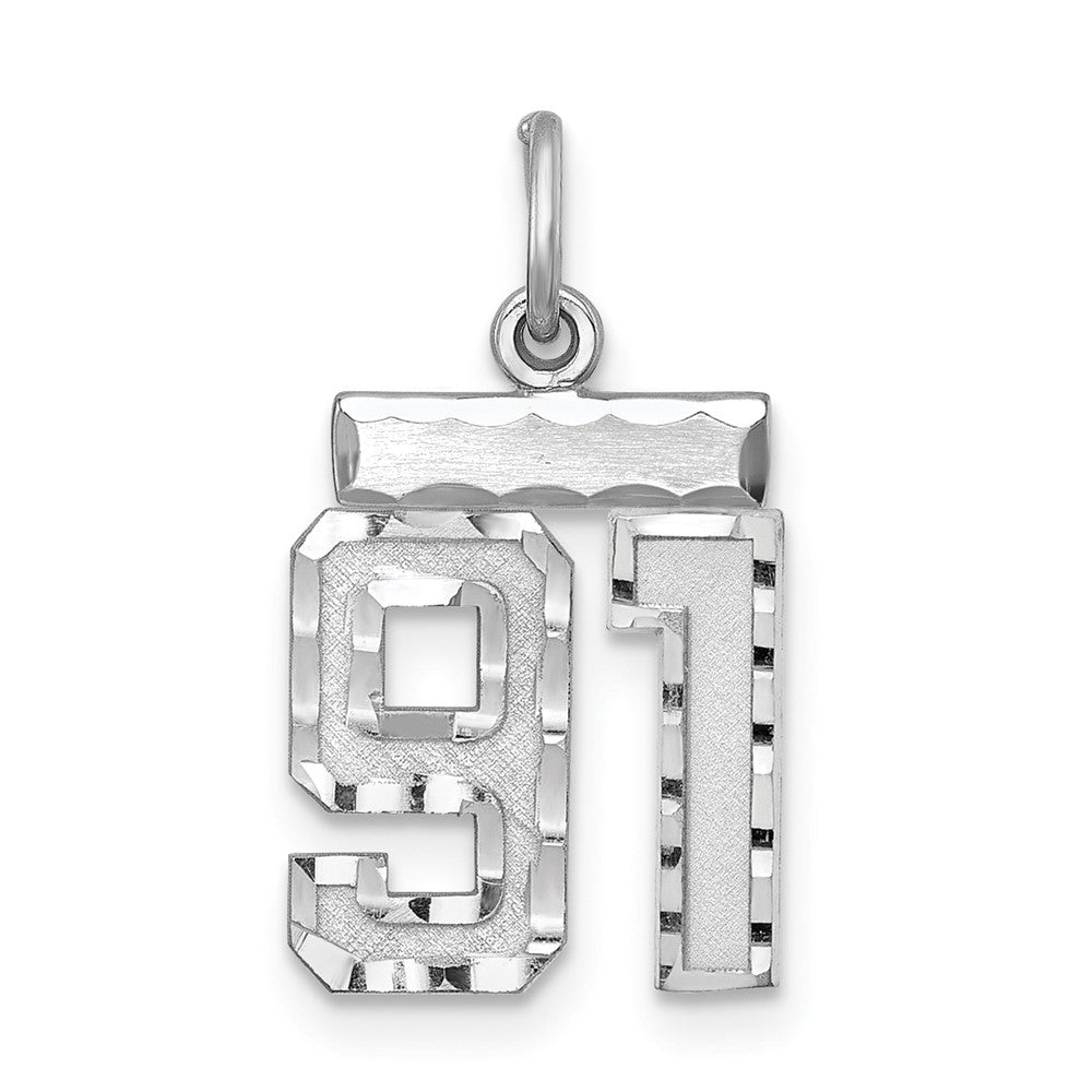 Sterlingsilber Rhodiniert Diamantiert #91 Charm