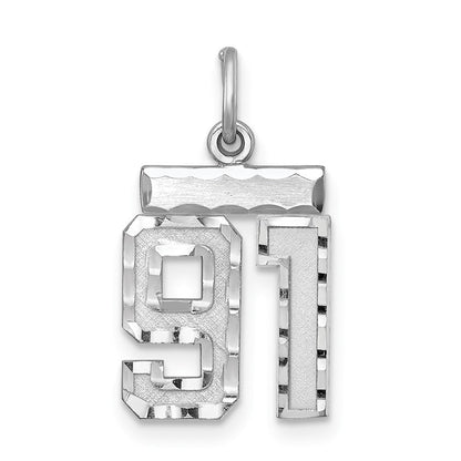 Sterlingsilber Rhodiniert Diamantiert #91 Charm