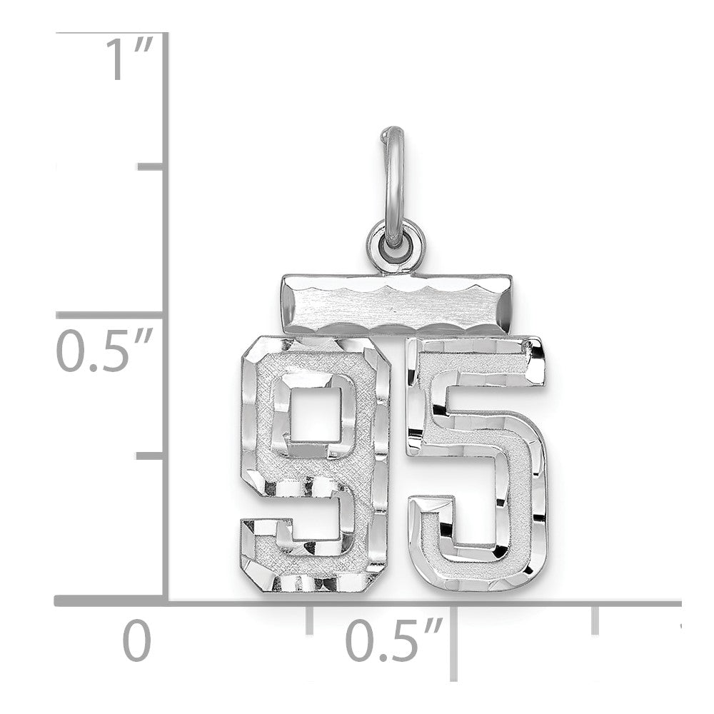 Sterlingsilber Rhodiniert Diamantiert #95 Charm