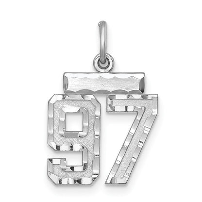 Sterlingsilber Rhodiniert Diamantiert #97 Charm