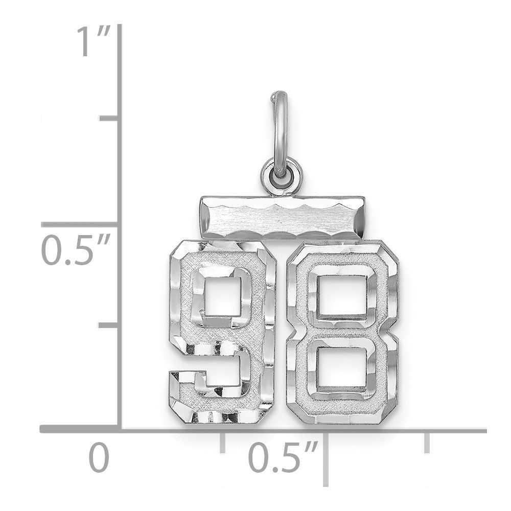 Sterlingsilber Rhodiniert Diamantiert #98 Charm