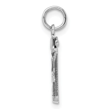 Sterlingsilber Rhodiniert Diamantiert #99 Charm