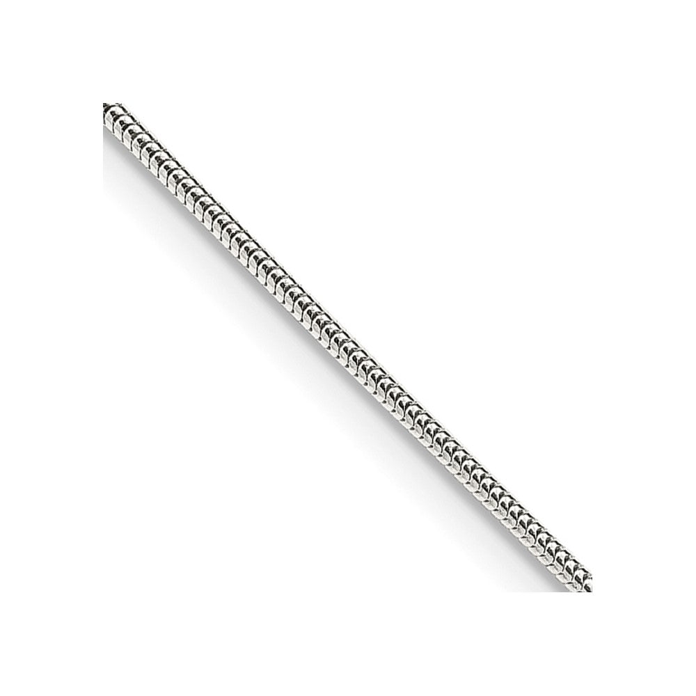 24 Zoll Sterlingsilber 1mm Rund Schlange Halskette