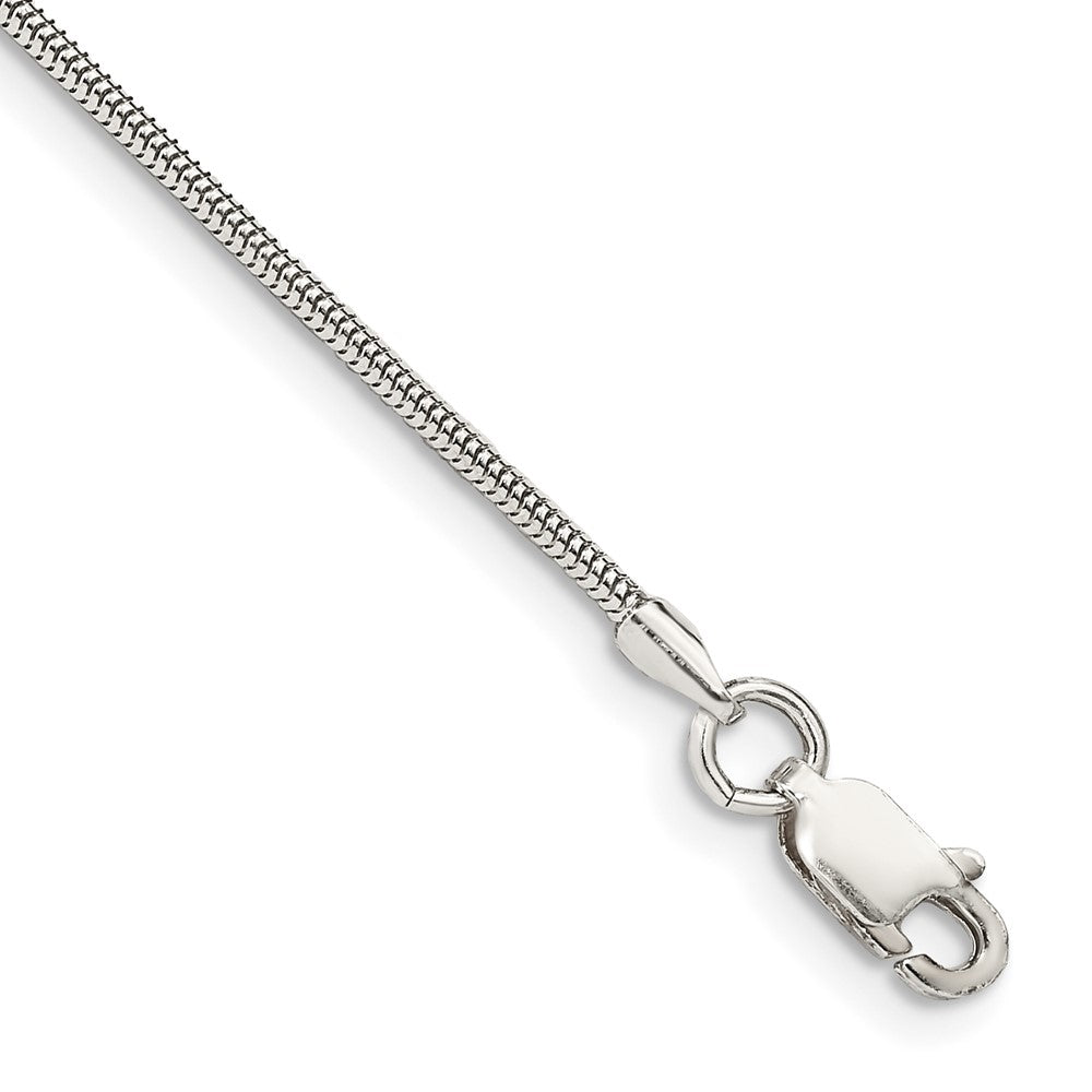 7 Zoll Sterlingsilber 1.5mm Rund Schlange Gliederarmband