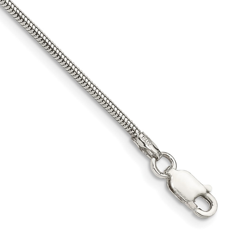 Sterlingsilber 1.6mm Rund Schlange Gliederarmband
