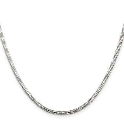 Sterlingsilber 2.5mm Rund Schlange Halskette