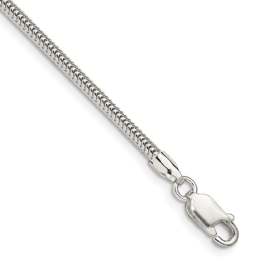 Sterlingsilber 2.5mm Rund Schlange Gliederarmband