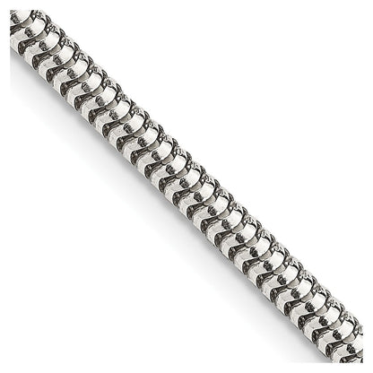 Sterlingsilber 3mm Rund Schlange Halskette