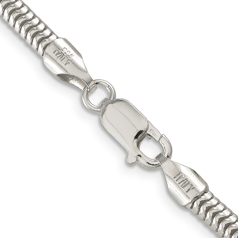 Sterlingsilber 4mm Rund Schlange Halskette