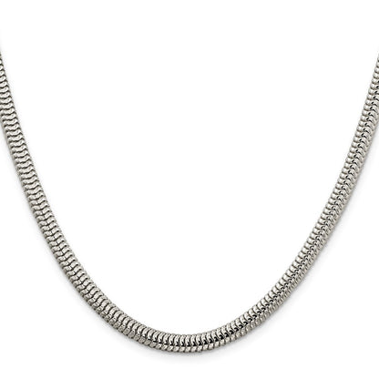 Sterlingsilber 5mm Rund Schlange Halskette