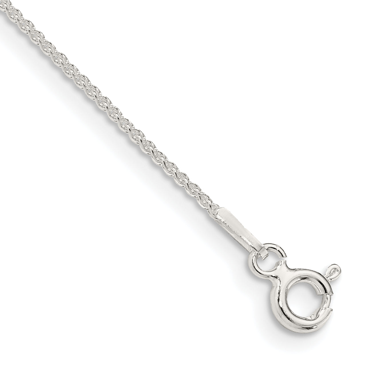 Sterlingsilber 1mm Rund Ährenkette Kette Fußkettchen
