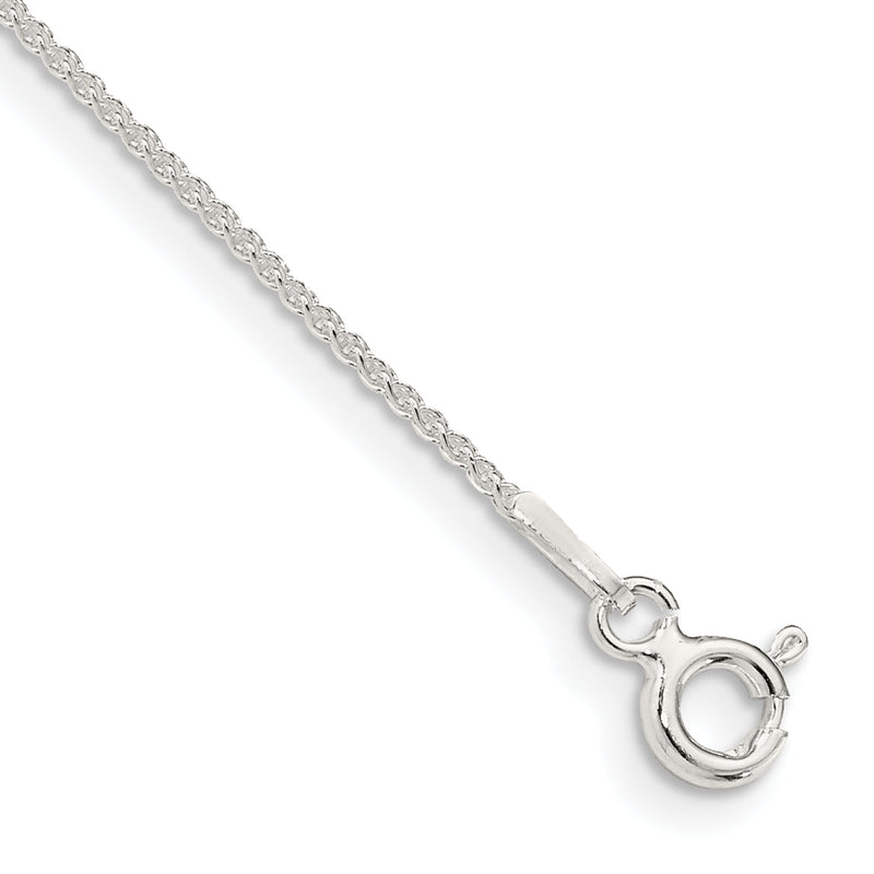 Sterlingsilber 1mm Rund Ährenkette Kette Fußkettchen