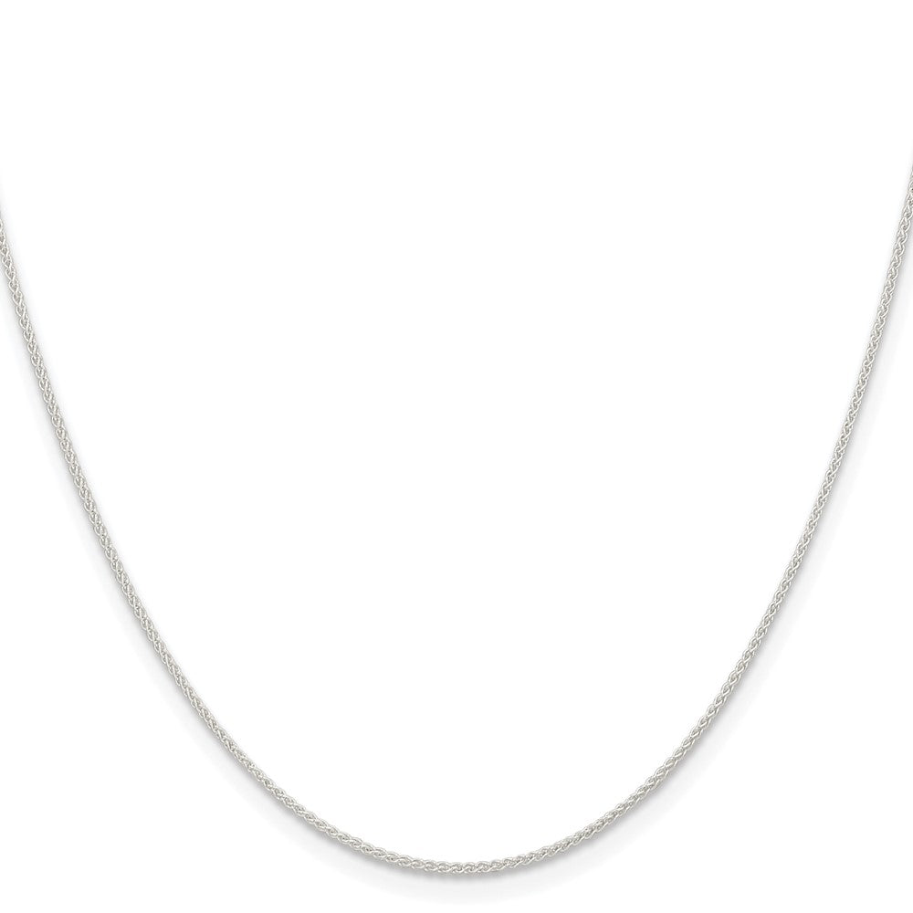 Sterlingsilber Rhodiniert 1mm Rund Ährenkette Kette