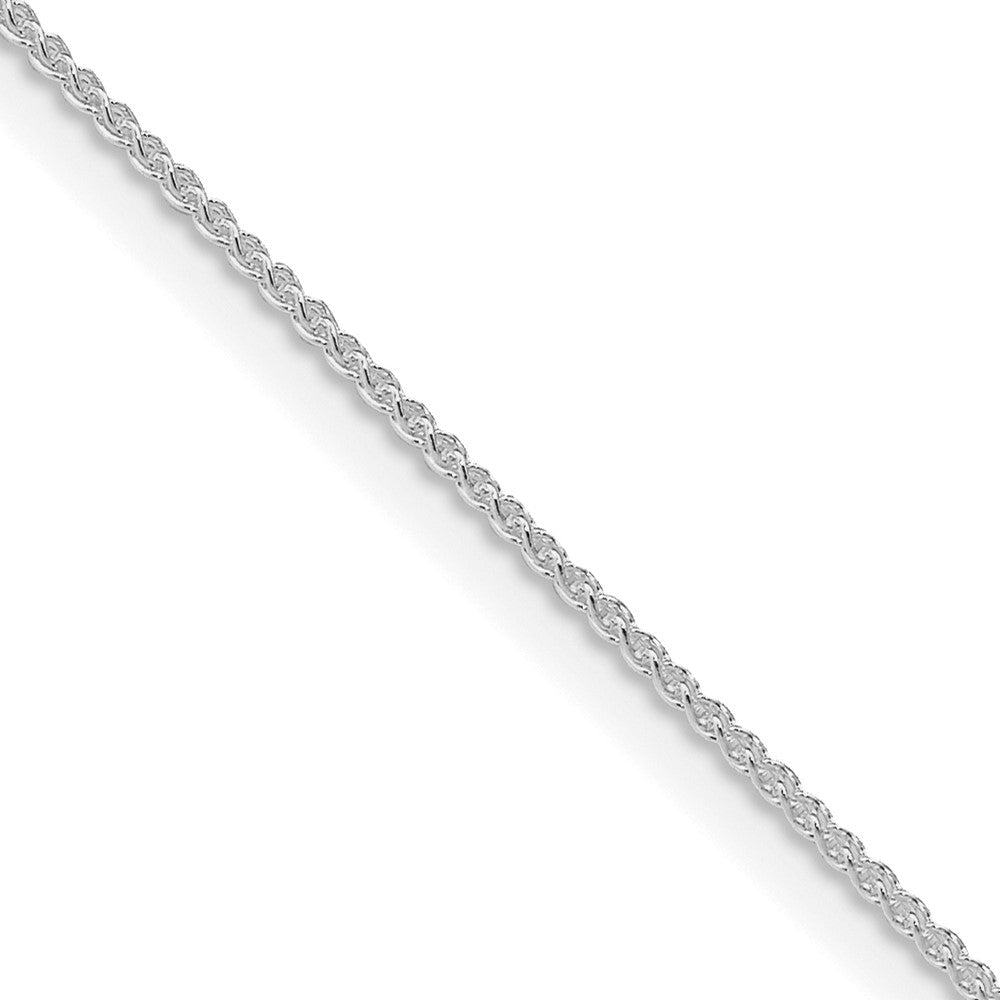 Sterlingsilber Rhodiniert 1mm Rund Ährenkette Kette