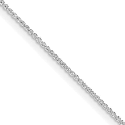 Sterlingsilber Rhodiniert 1mm Rund Ährenkette Kette
