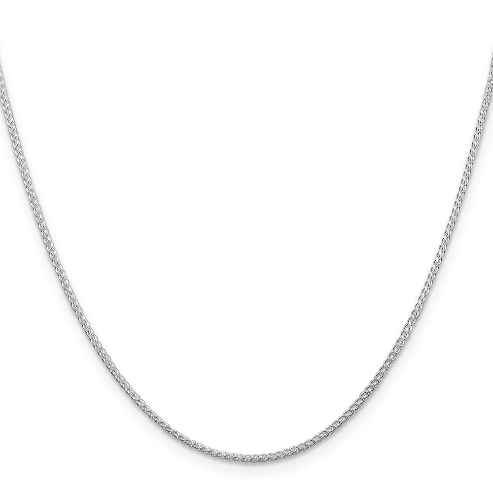 Sterlingsilber Rhodiniert 1.25mm Rund Ährenkette Halskette