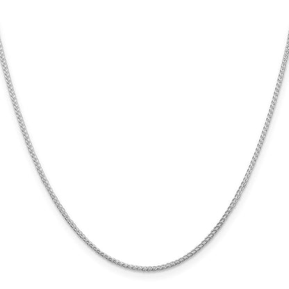 Sterlingsilber Rhodiniert 1.25mm Rund Ährenkette Halskette
