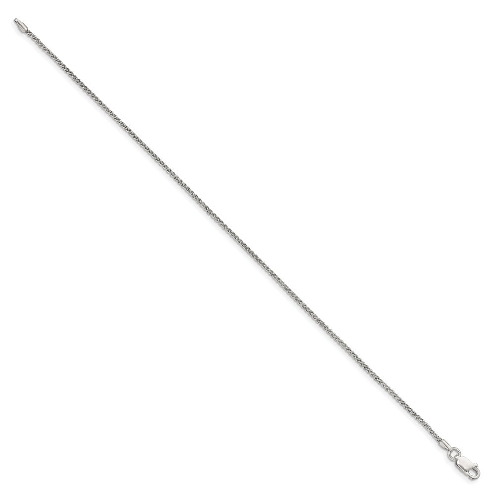 Sterlingsilber 1.5mm Rund Ährenkette Kette Fußkettchen