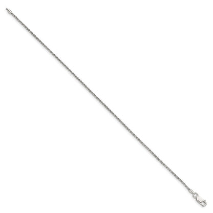 Sterlingsilber 1.5mm Rund Ährenkette Kette Fußkettchen