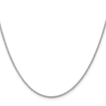 Sterlingsilber Rhodiniert 1.5mm Rund Ährenkette Halskette