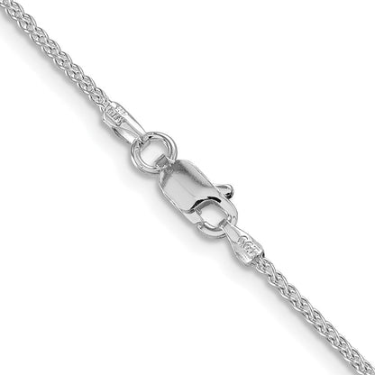 Sterlingsilber Rhodiniert 1.5mm Rund Ährenkette Halskette