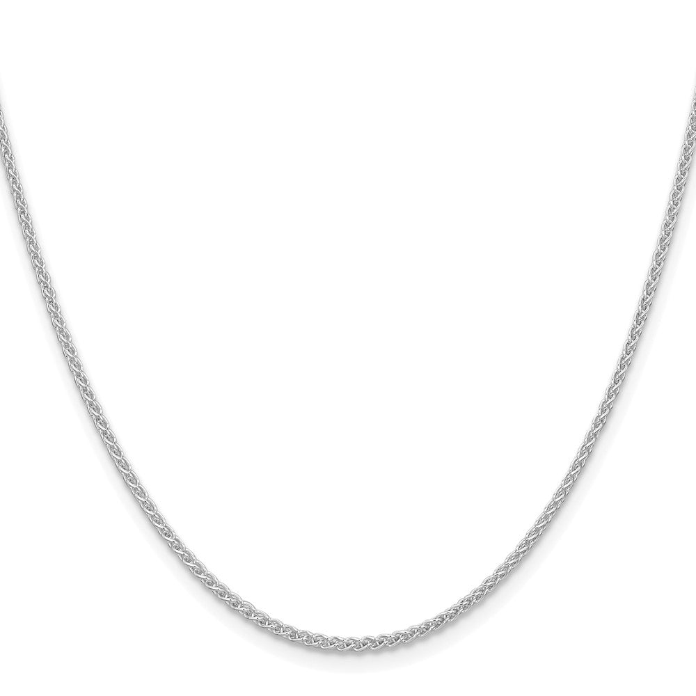 Sterlingsilber Rhodiniert 1.6mm Rund Ährenkette Halskette