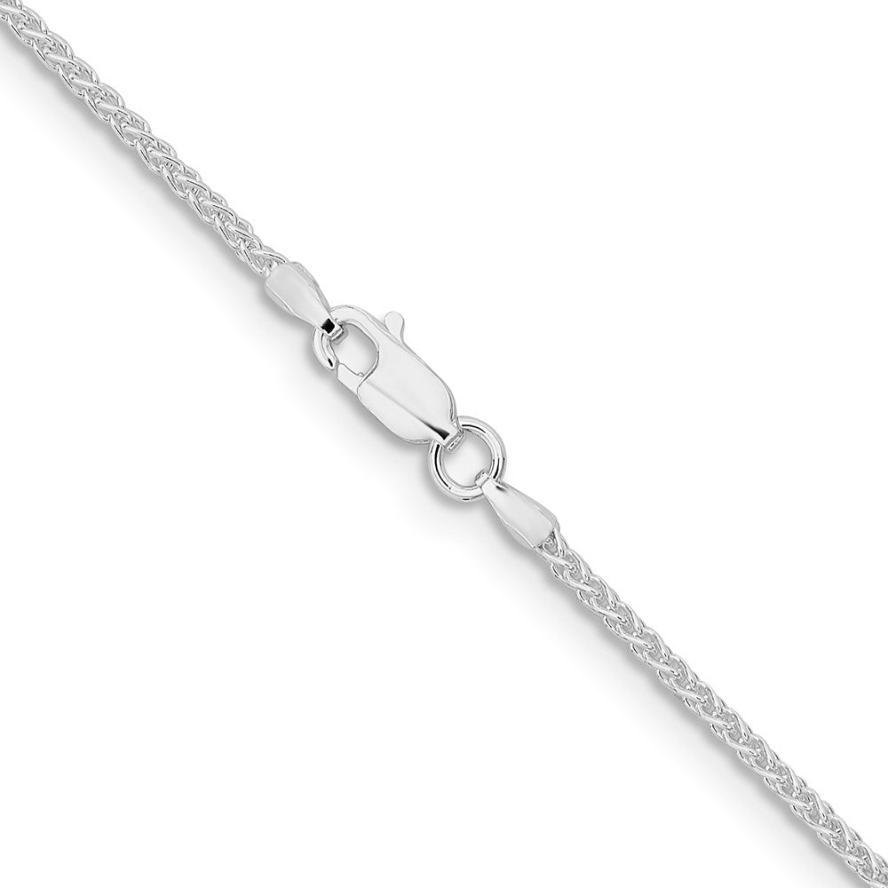 Sterlingsilber Rhodiniert 1.6mm Rund Ährenkette Halskette
