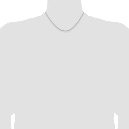 Sterlingsilber Rhodiniert 1.6mm Rund Ährenkette Halskette