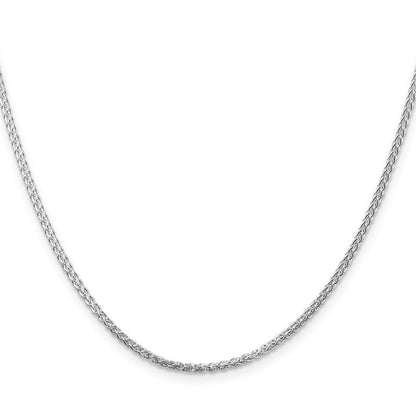 Sterlingsilber Rhodiniert 1.75mm Rund Ährenkette Halskette