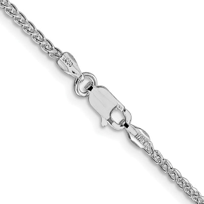 Sterlingsilber Rhodiniert 1.75mm Rund Ährenkette Halskette