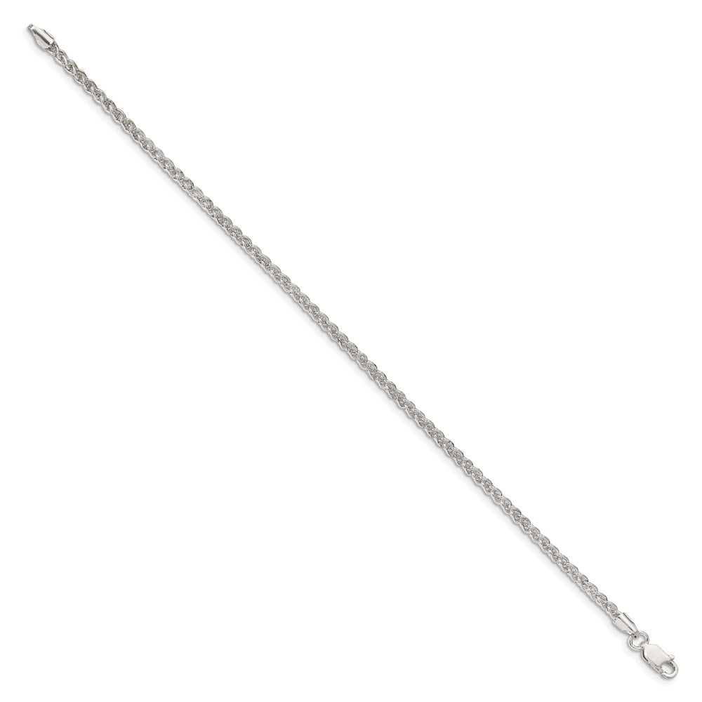 Sterlingsilber 2.5mm Rund Ährenkette Gliederarmband