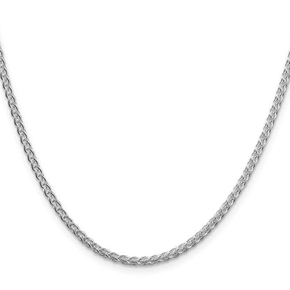 Sterlingsilber Rhodiniert 2.5mm Rund Ährenkette Halskette