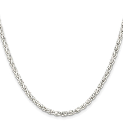 Sterlingsilber 3.7mm Rund Ährenkette Halskette