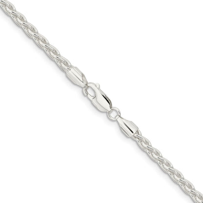 Sterlingsilber 3.7mm Rund Ährenkette Halskette