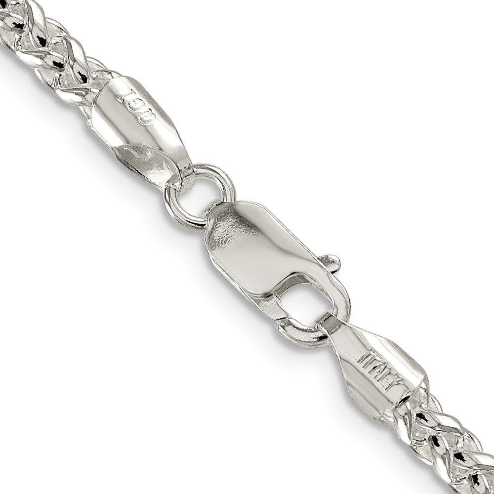 Sterlingsilber 4mm Rund Ährenkette Halskette