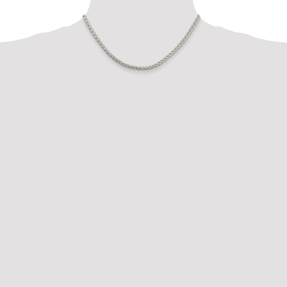 Sterlingsilber 4mm Rund Ährenkette Halskette