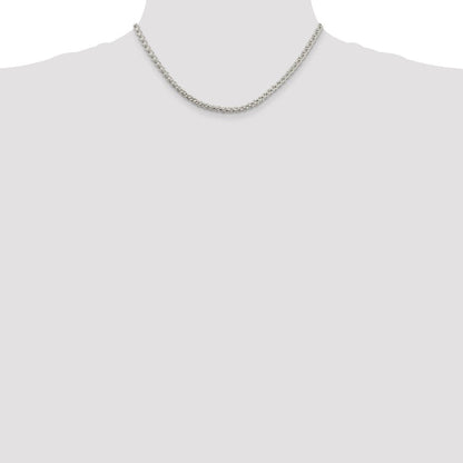 Sterlingsilber 4mm Rund Ährenkette Halskette