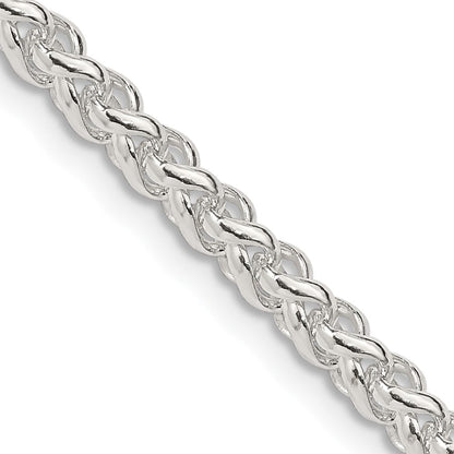 Sterlingsilber 4mm Rund Ährenkette Halskette