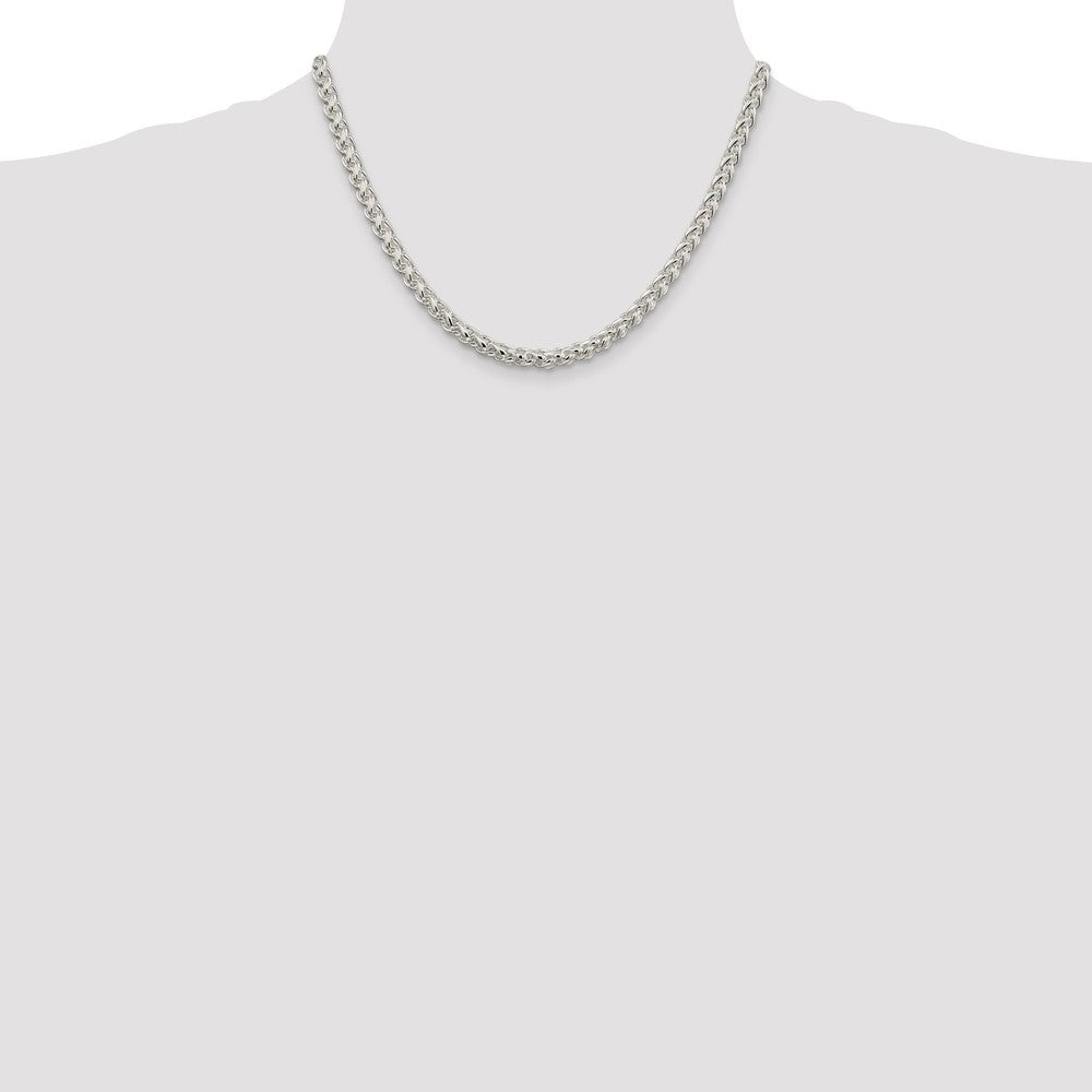 Sterlingsilber 5mm Rund Ährenkette Halskette