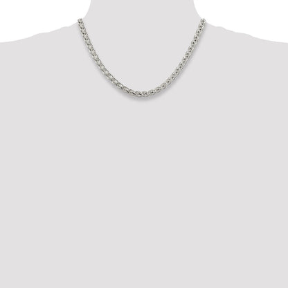 Sterlingsilber 6mm Rund Ährenkette Halskette