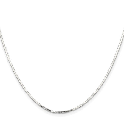 Sterlingsilber Poliert 1.15mm Quadratisch Schlange Kette