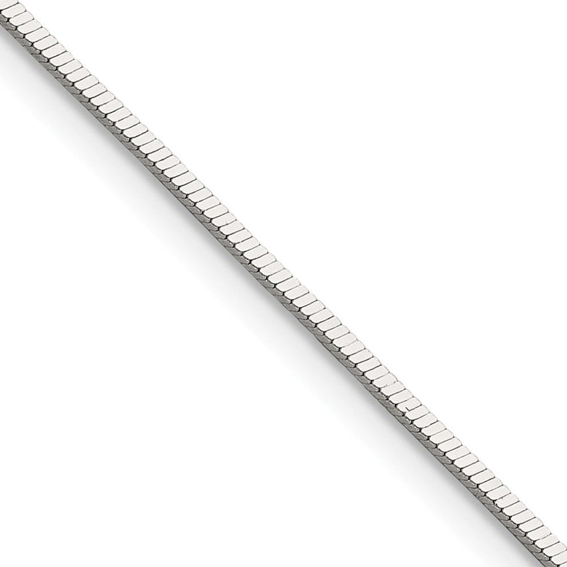 Sterlingsilber Poliert 1.15mm Quadratisch Schlange Kette