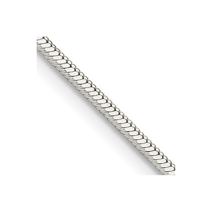 Sterlingsilber 1.25mm Quadratisch Schlange Halskette