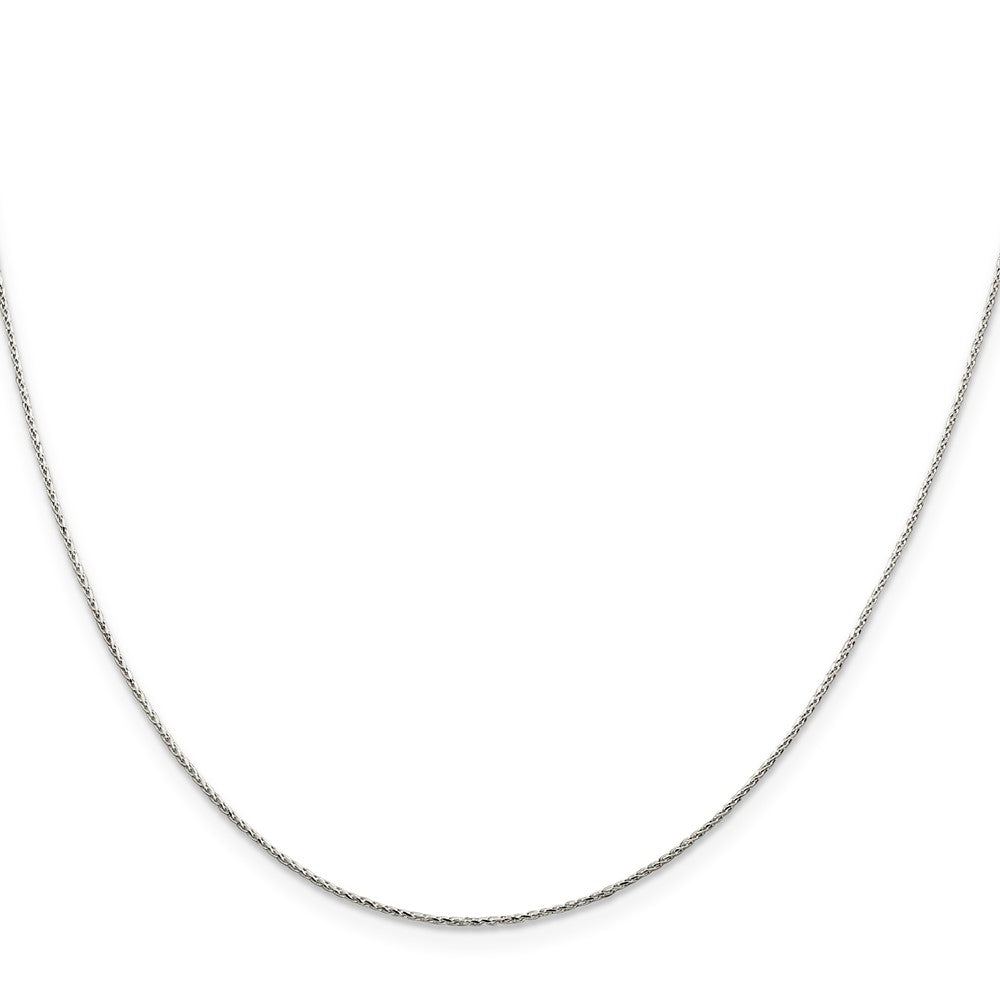 Sterlingsilber.85mm Diamantiert Rund Ährenkette Halskette