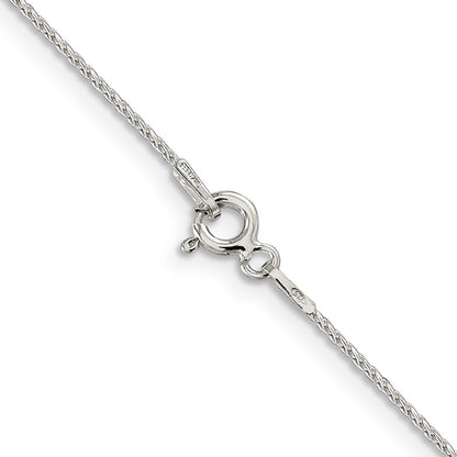 Sterlingsilber.85mm Diamantiert Rund Ährenkette Halskette