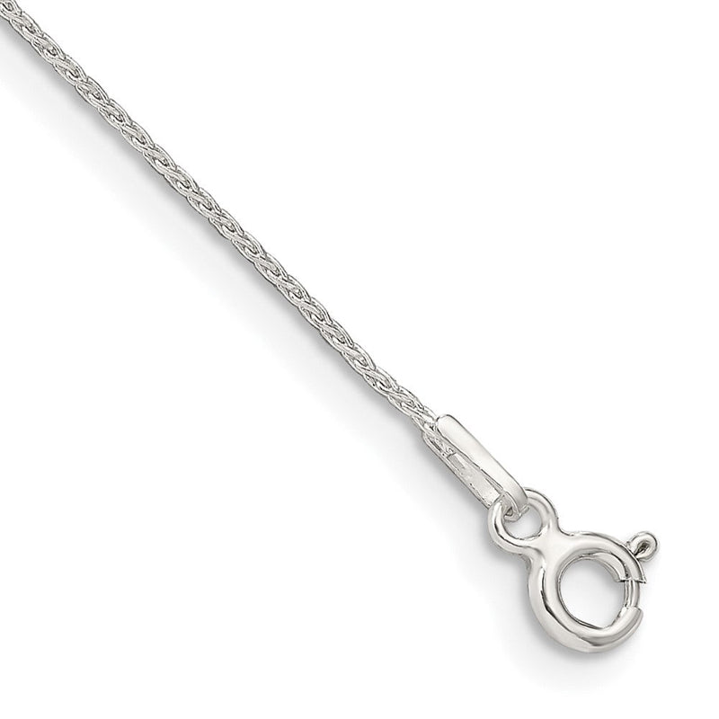 Sterlingsilber.85mm Diamantiert Rund Ährenkette Gliederarmband